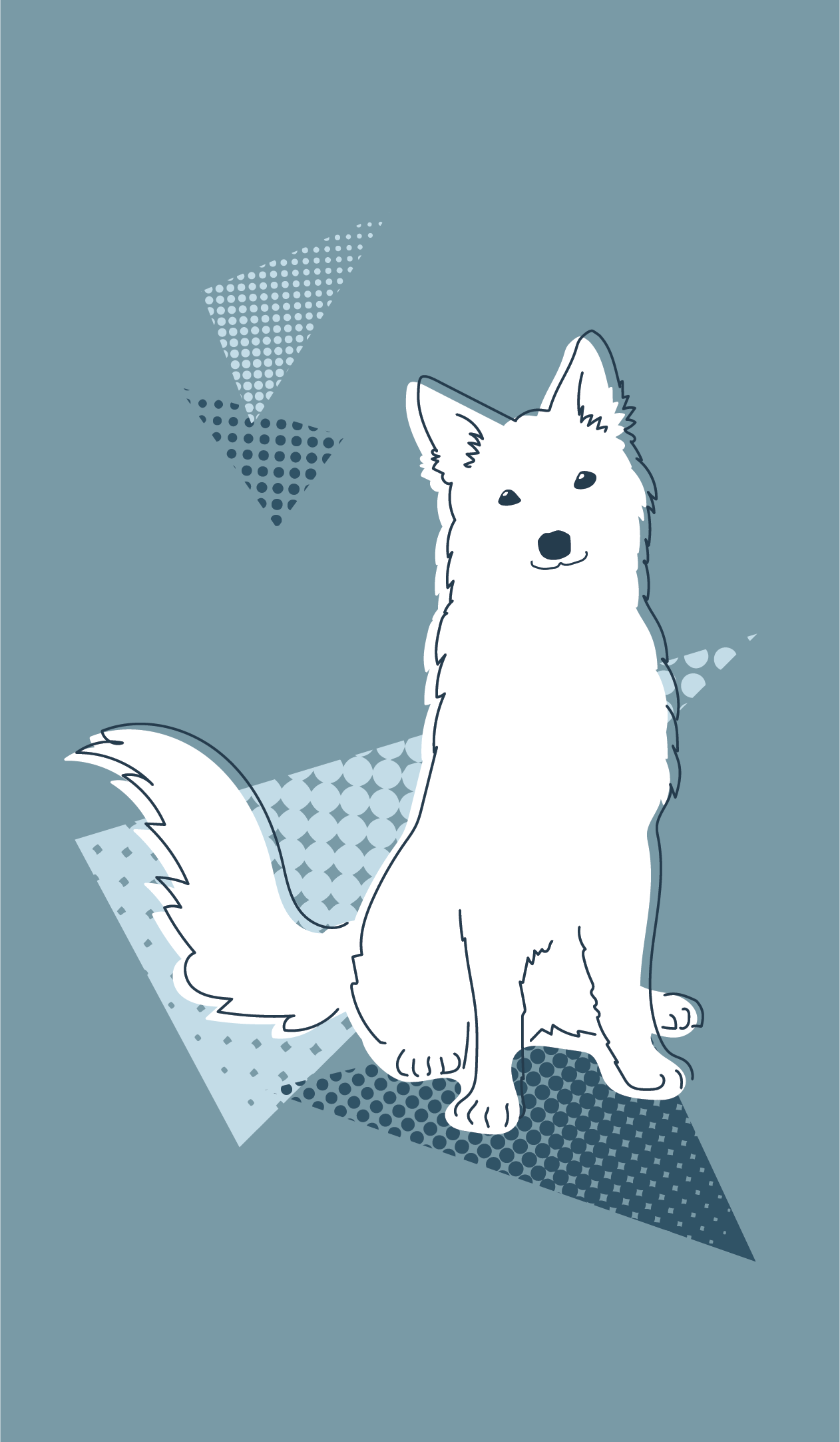 White Swiss Shepherd illustration
